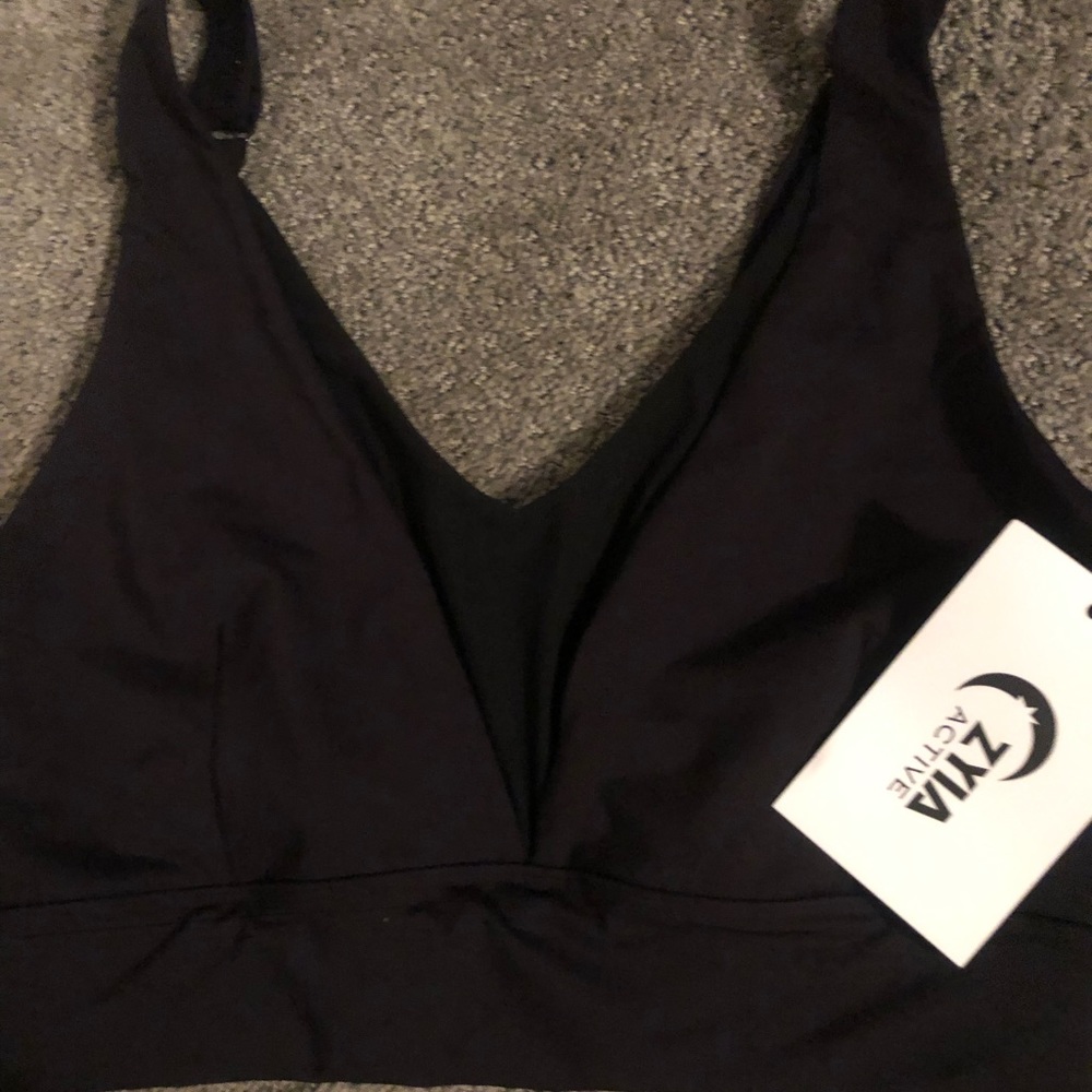 Zyia Black Adjustable Mesh Bra Size 8